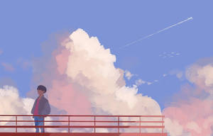 Kuns gebaseer OP J-Hope Airplane — Kpop GIF Muurpapier