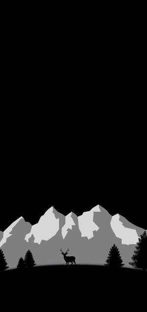Kunsmatige Berg OLED Foon — iPhone 16 Plus Muurpapier