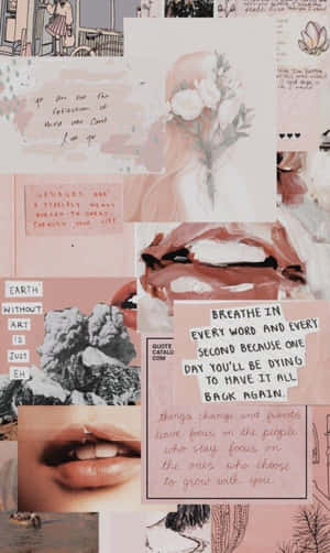Kunstspatsels - Estetiese Collage-agtergrond — Huawei Pura X View Muurpapier