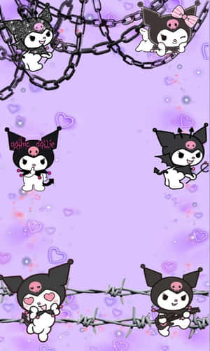 Kuromi iPhone — Sanrio GIF Muurpapier