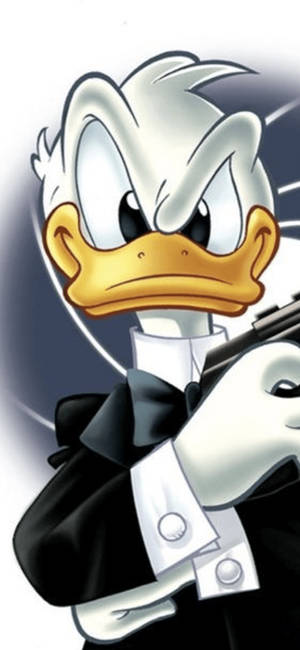 Kwaai Donald Duck agent-kuns-behangpapier