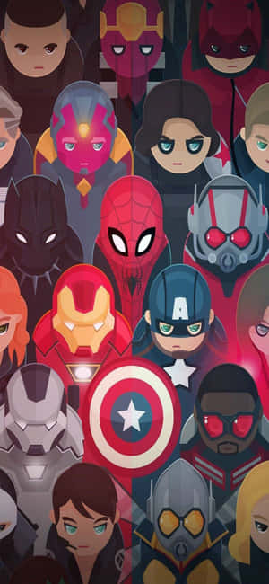 iPhone Xs Marvel's Avengers-agtergrond — Honor Play10A Muurpapier