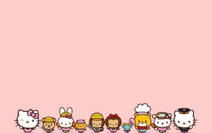 Sanrio-agtergrond — Halloween kitty estetiese Muurpapier