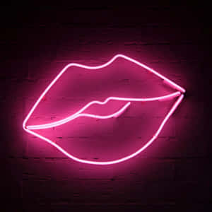 Neonpienk-estetika prente — Neon pienk esteties Muurpapier