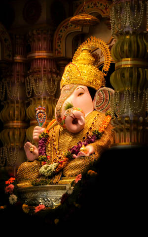 Lalbaugcha Raja Goue Kroon — Xiaomi Pad Mini Muurpapier