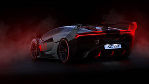 Lamborghini Aventador Agterkant muurpapier — Lamborghini Muurpapier