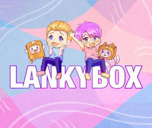 LankyBox Geanimeerde Adam en Justin Plushies — Oulik tekenprent Muurpapier