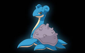 Lapras Swart Agtergrond — Anime lessenaar Muurpapier
