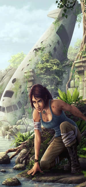 iPhone Xs Max Rise Of The Tomb Raider Agtergrond — iPhone Xs Max Muurpapier