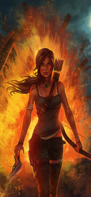 Iphone Xs Max Rise Of The Tomb Raider Agtergrond — iPhone X Muurpapier