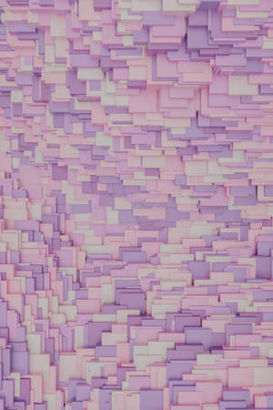 Laventel Estetiese 3D-Rendering Van Blokke Tekstuur — Reënboog-esteties Muurpapier