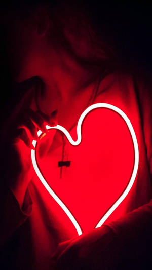 LED liefde estetiek agtergrond — Liefde estetiese GIF Muurpapier