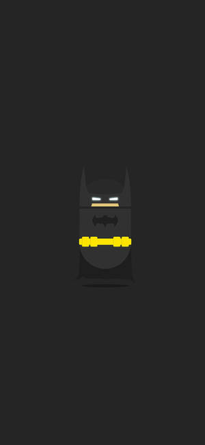 Batman In Minimaal Donker iPhone — Galaxy S24 FE Muurpapier
