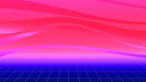 Pienk En Blou 80's Retro Vintage Abstrak — Graduasie Muurpapier