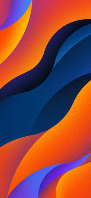 Blou En Oranje Agtergrond — iPhone 17 Muurpapier
