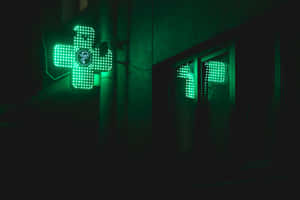 Lewendige Neon Groen Estetiese Agtergrond — Neon groen estetika Muurpapier
