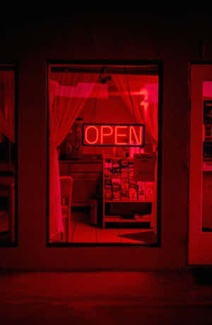 Rooi Neon Estetika — Neon Rooi Estetiek Muurpapier