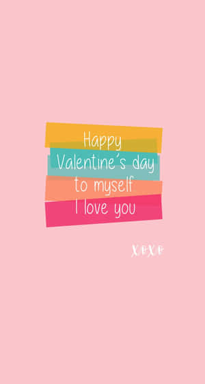 Lief Vir Myself Oulike Valentynsdag Kleefstrokie — Ou liefdesdag Muurpapier