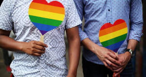 Liefde is Liefde Pride-hart-agtergrond