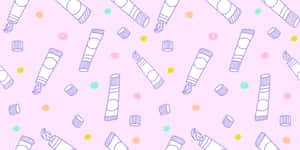 Lieflike Kawaii Pienk Agtergrond — Pienk anime estetiese Muurpapier
