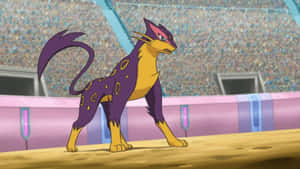 Liepard in die Stadion — Pokémon Muurpapier