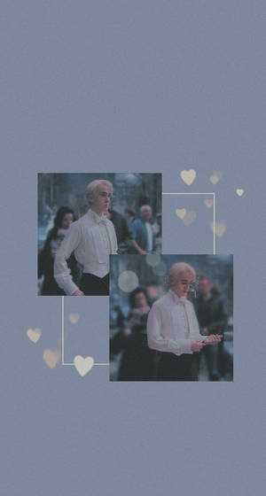 Ligblou Draco Malfoy-estetika — Harry potter estetika Muurpapier