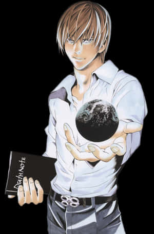 Light Yagami hou Death Note en Aarde vas