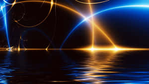 Ligte Neon Seeoppervlak — Surface Muurpapier