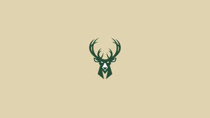 Logo op Beige Minimalistiese Agtergrond — Beige bruin estetiese GIF Muurpapier