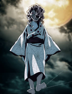 Loop op Draad Rui Demon Slayer agtergrond — Rui Demon Slayer Muurpapier