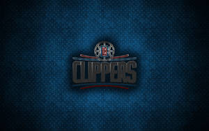 Los Angeles Clippers metaalagtige agtergrond — Lae Kontras Muurpapier
