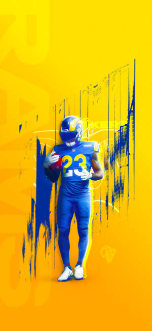 Los Angeles Rams 23-agtergrond — iPhone 14 Muurpapier