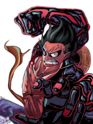 Luffy Gear 4 Digitale Kuns agtergrond — Luffy gear 4 Muurpapier