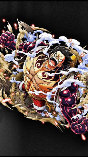 Luffy Gear 4 Ontploffingskuns muurpapier — Luffy gear 4 Muurpapier