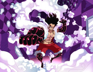 Luffy Gear 4 Pers Plakkaat muurpapier — Luffy gear 4 Muurpapier