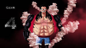 Luffy Gear 4 Pienk Stoom muurpapier — Luffy gear 4 Muurpapier