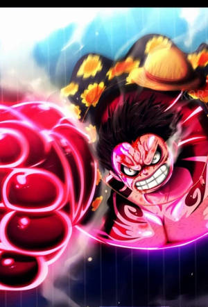 Luffy Gear 4 Plofbare Aanval agtergrond — Luffy gear 4 Muurpapier