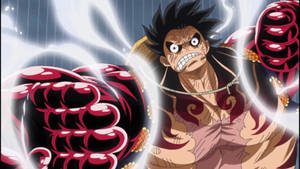 Luffy Gear 4 Vervormde Gesig muurpapier — Luffy gear 4 Muurpapier