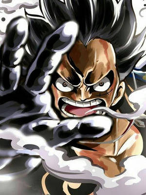 Luffy Gear 4 Woedende Kopsnit muurpapier — Luffy gear 4 Muurpapier
