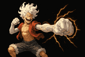 Luffy 4k, Luffy Swart, Luffy, Luffy Agtergrond, Swart Abstrak, Anime, Anime Agtergrond, Biskop, Wit, Gears 5