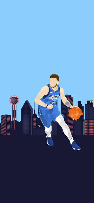 Luka Doncic Vektorkuns agtergrond