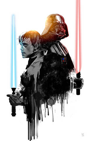 Luke Skywalker en Darth Vader Star Wars-tablet — Xiaomi Pad Mini Muurpapier
