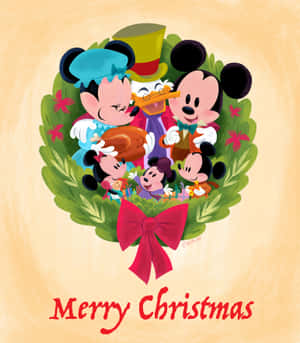 "Maak magiese herinneringe hierdie Kersfees met Disney!" — Vivo X Fold3 Pro Muurpapier