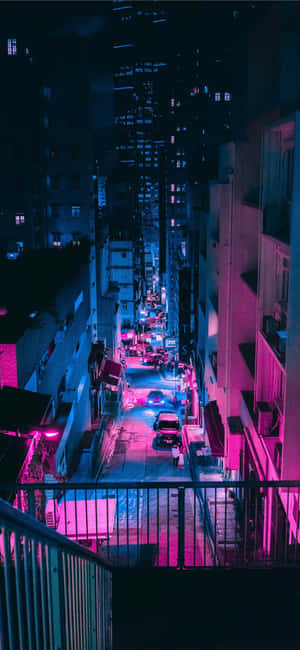 Vaporwave iPhone — Redmi Note 14S Muurpapier