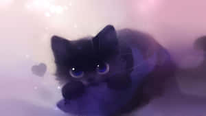 Anime Kat prente — Anime kat Muurpapier