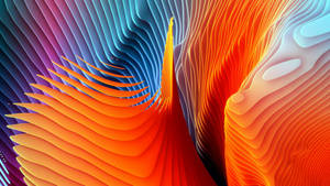 MacBook Pro orange abstract spiral waves wallpaper. — MacBook Pro Muurpapier