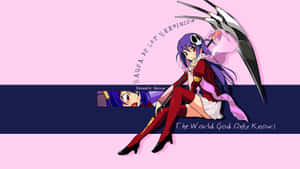 Magiese Blik - The World God Only Knows Anime — Anime lessenaar Muurpapier