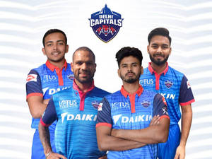 Delhi Capitals-span-agtergrond — 4:3 Muurpapier