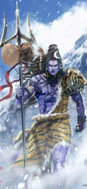 Mahakal Sneeuberg — Samsung S23 Ultra Muurpapier