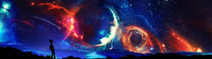 Man Bo Reuseplaneet Agtergrond — 5120x1440 Muurpapier